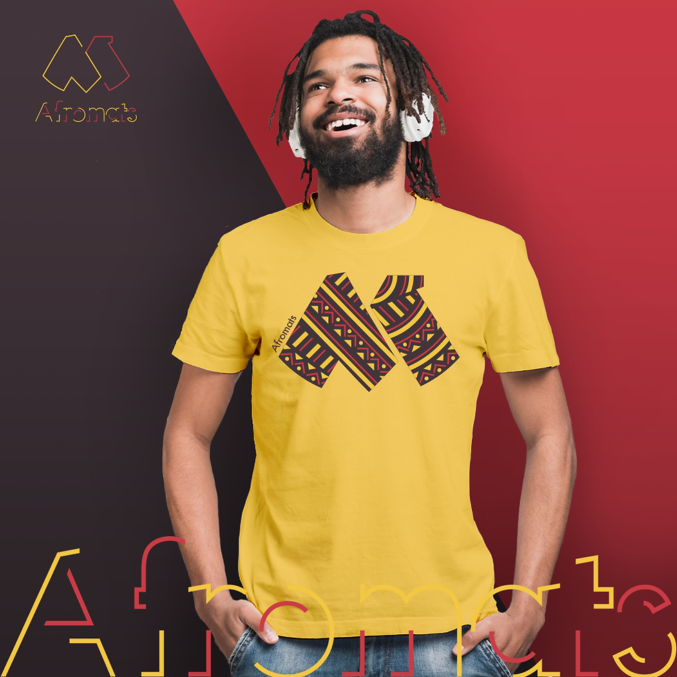 Thumbnail: Afromats Cotton T Shirt, gold