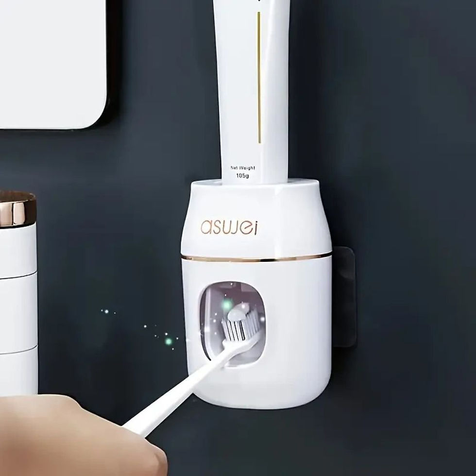 Thumbnail: Automatic Wall-Mounted Toothpaste Dispenser and Holder