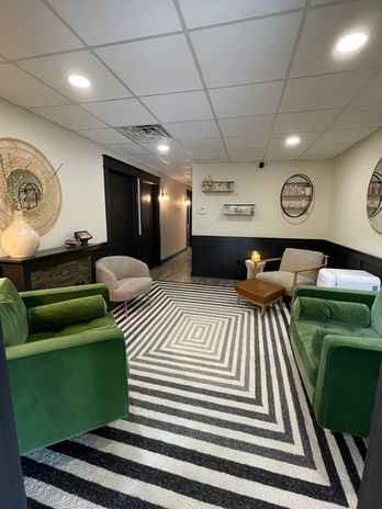 waiting room with seating and decor