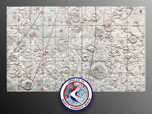 Apolo Map Large Apollo 15 Lunar Orbit Contingency Chart - Sea of Crises | Orbital ...