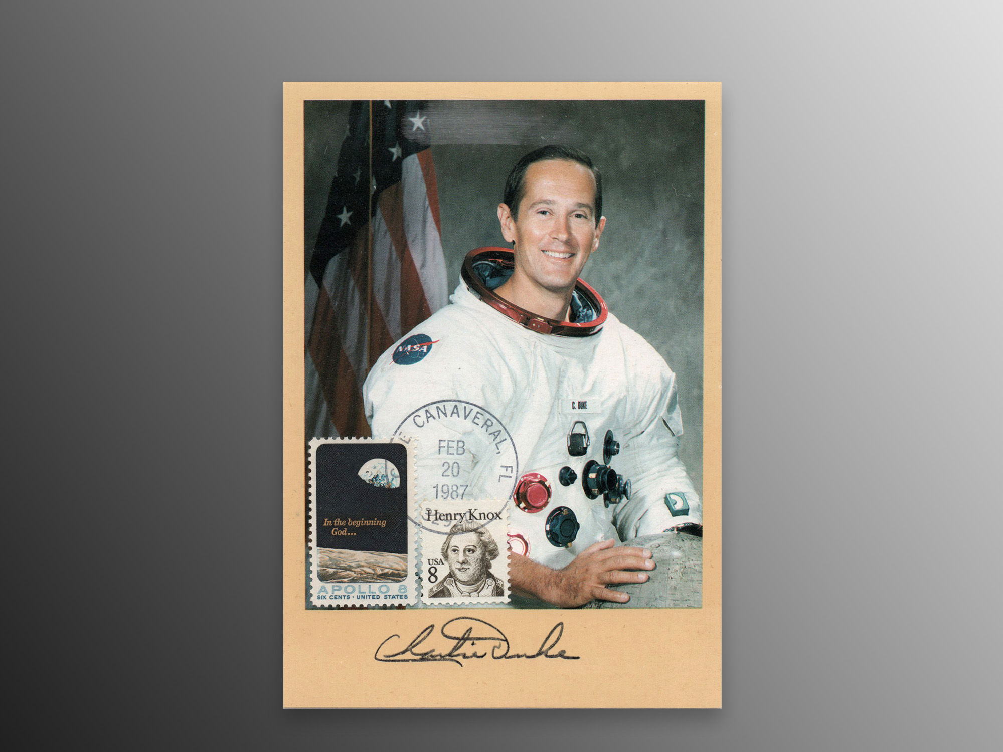 Charlie Duke Signed "VIP" Card