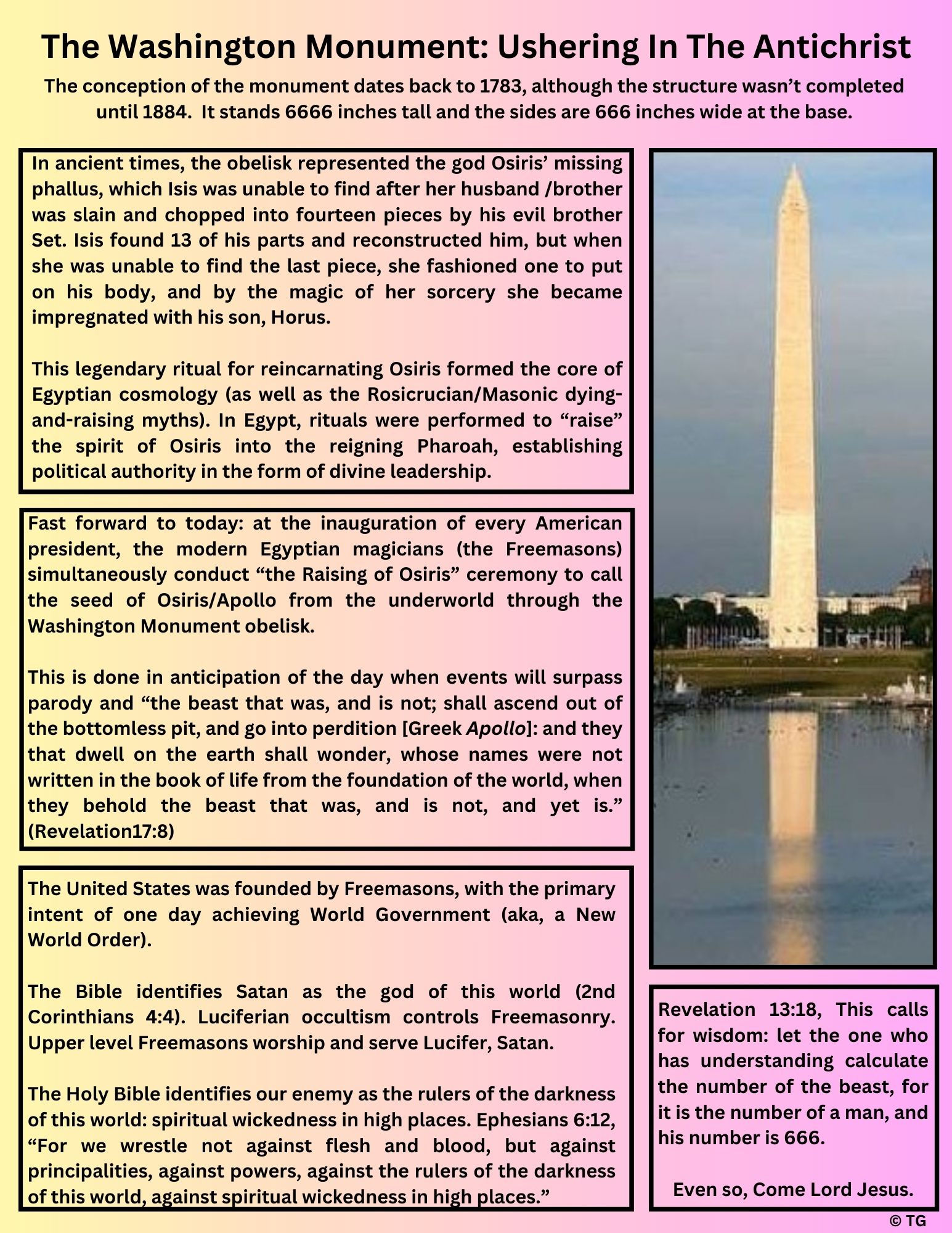 Infographic containing text about historical and symbolic interpretations of obelisks, including references to Egyptian mytho