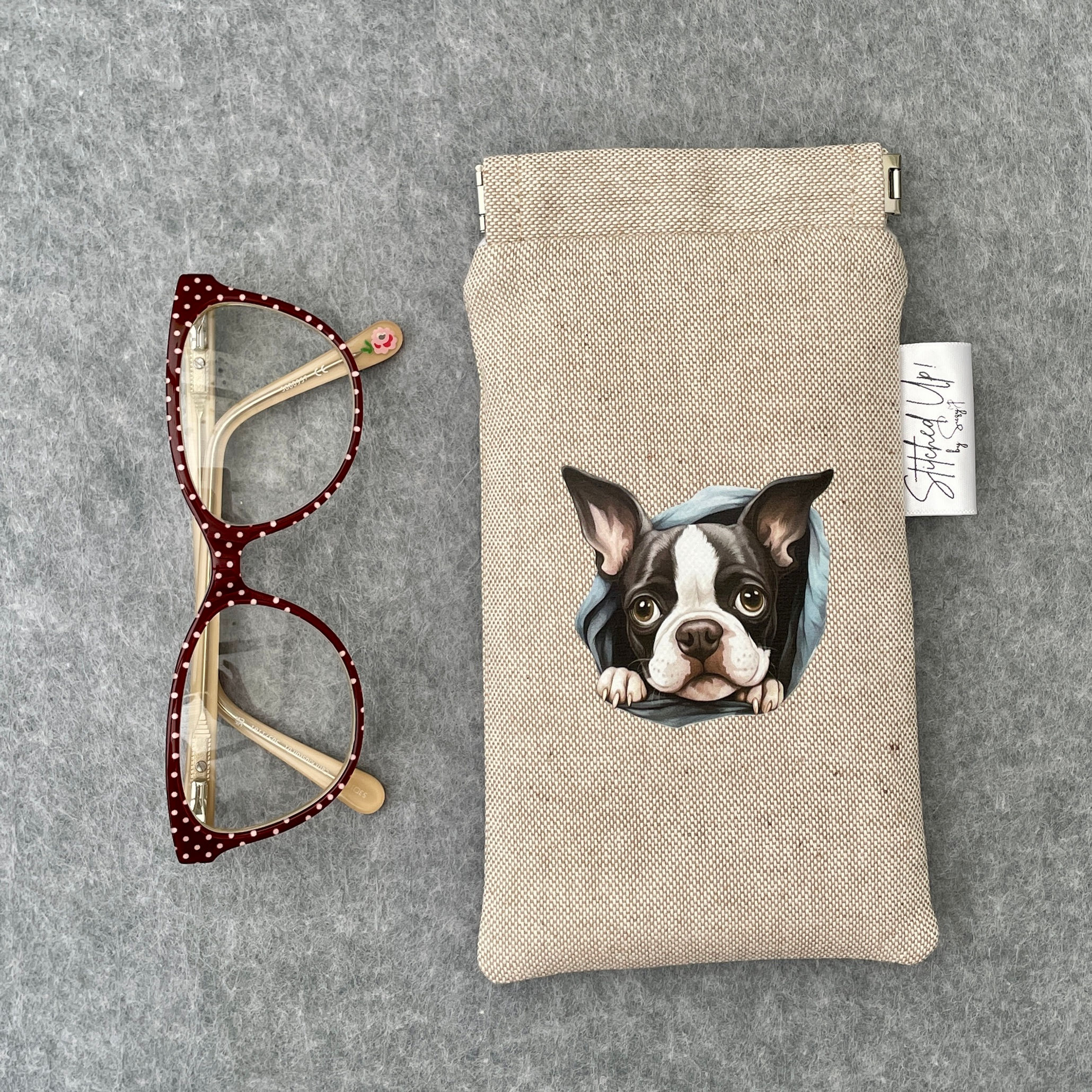 Boston Terrier Glasses Case