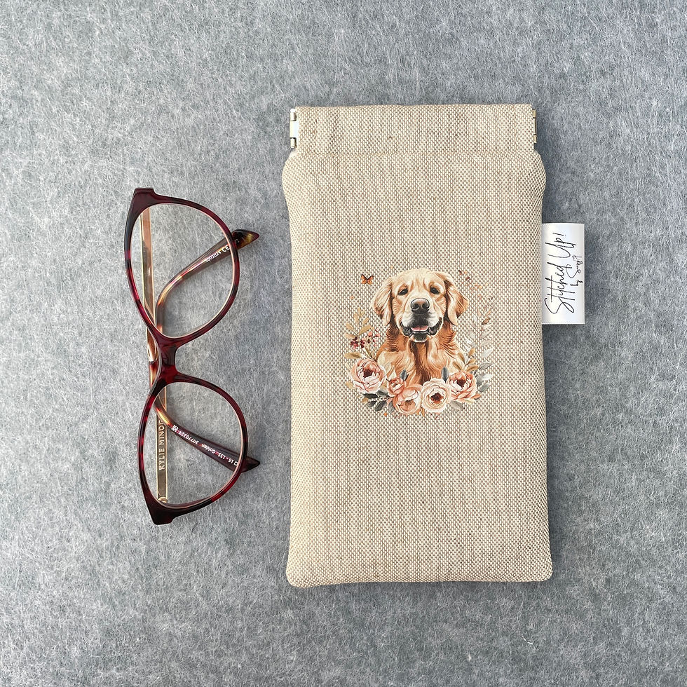 Thumbnail: Floral Golden Retriever Glasses Case
