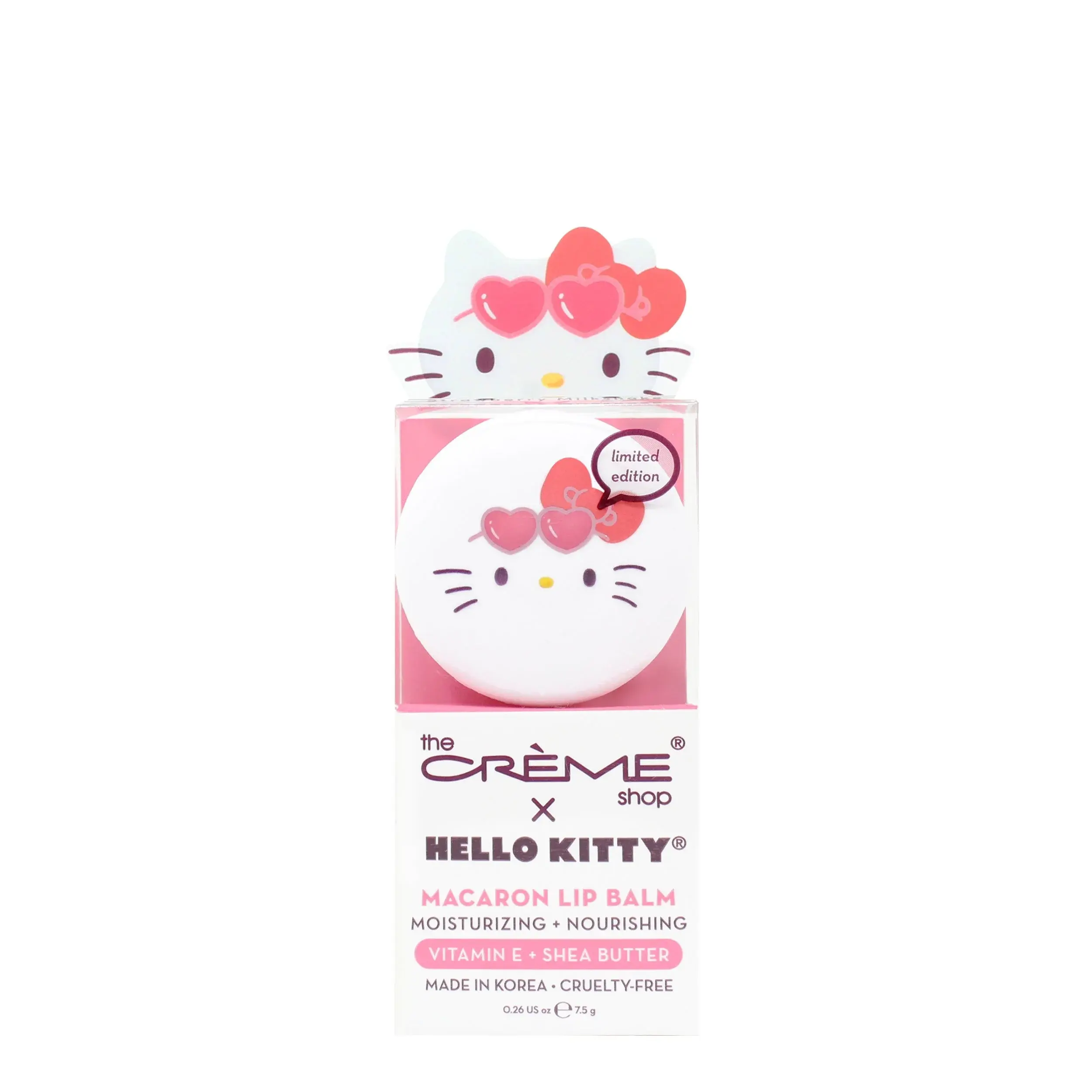THE CRÈME SHOP X HELLO KITTY MACARON LIP BALM STRAWBERRY MILKSHAKE