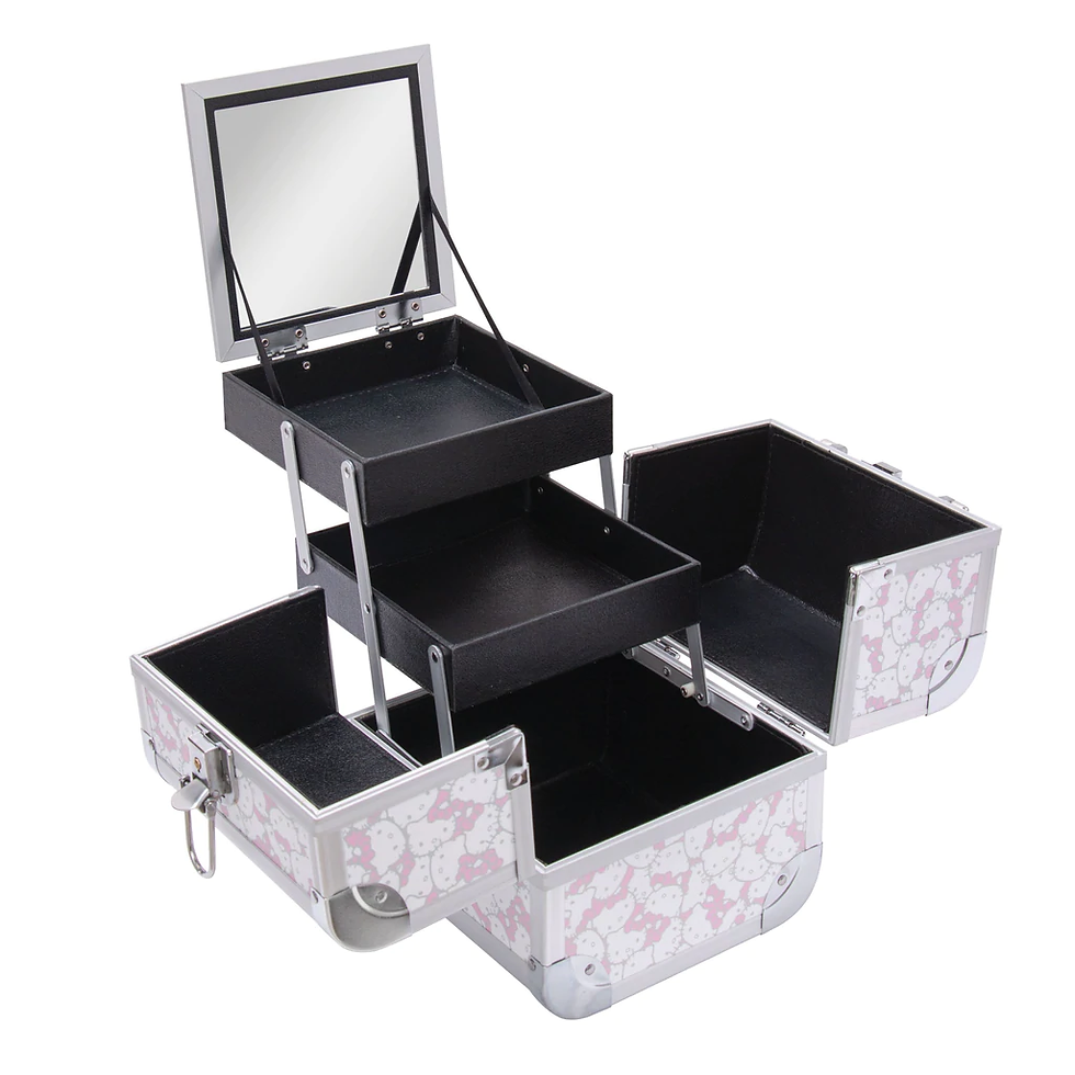 Thumbnail: HELLO KITTY SLAYCUBE MAKEUP TRAVEL CASE - WHITE/PINK