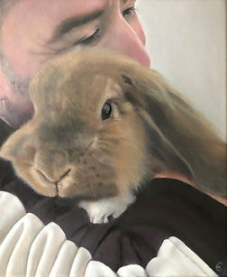 Custom pet portraits supporting rabbit rescue centres