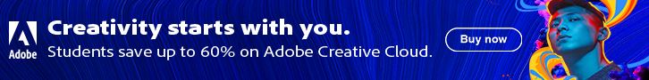 Creativiy starts with you - students save up to 60% on adobe creative cloud