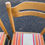 Miniature : 4 chaises en bois massif paille et tissu