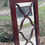 Miniature : Miroir à poser vintage en bois massif noyer croisillons  53x146