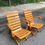 Miniature : Paire de chaises longues Clairitex France 1970 en bois massif