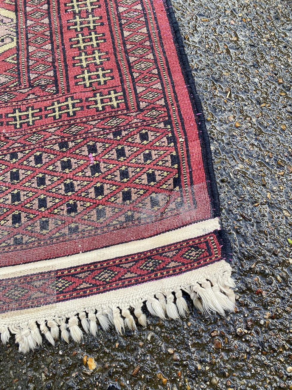 Miniature : Tapis persan turkmène motif dit kejebe 60x170cm