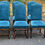 Miniature : 6 chaises Louis XIII bois massif os de mouton et velours bleu 19ème