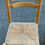 Miniature : 4 chaises en bois massif paille et tissu