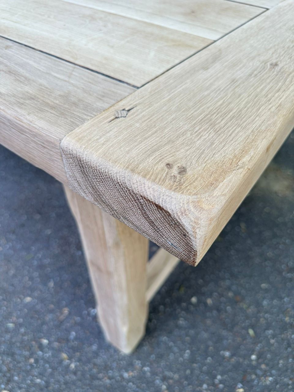 Miniature : Table à manger de ferme extensible rénovée en chêne massif 200-280cm