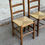 Miniature : 2 chaises bois massif et paille