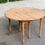 Miniature : Table à manger ronde extensible à volets rénovée en bois massif XIXème 150cm