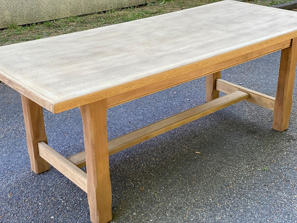 Miniature : Table à manger de ferme rénovée en chêne des années 60