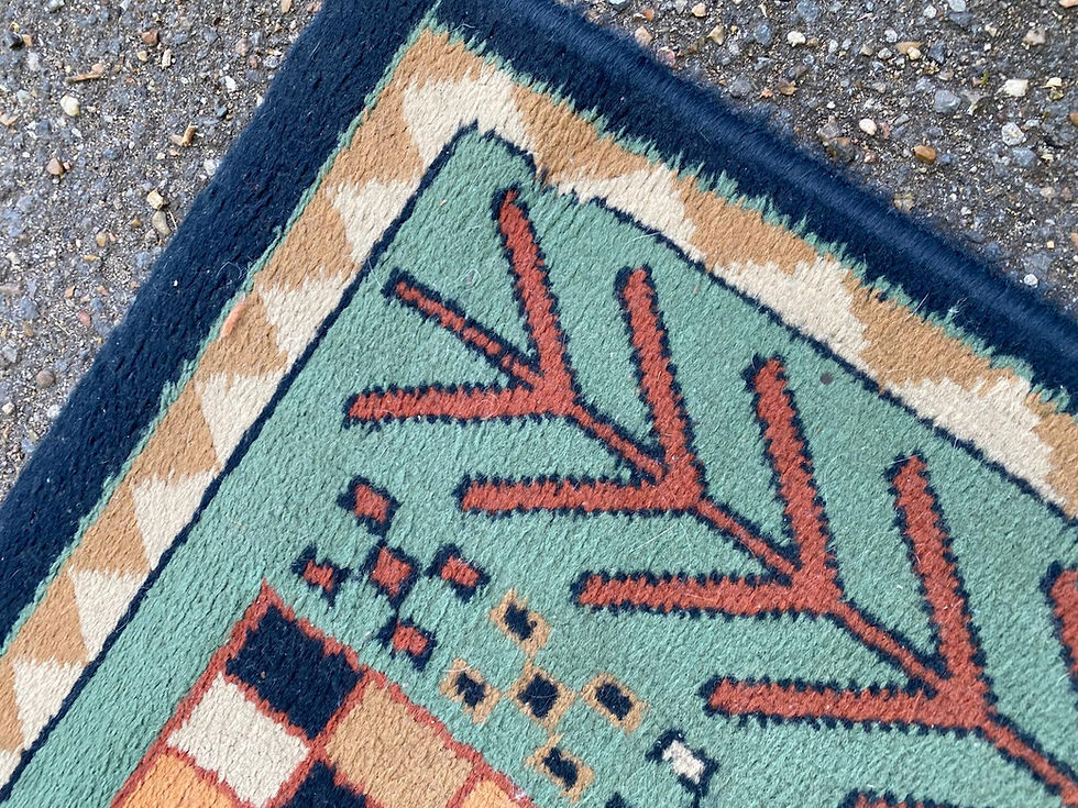 Miniature : Tapis persan Gabbeh rouge rosé 200x300cm