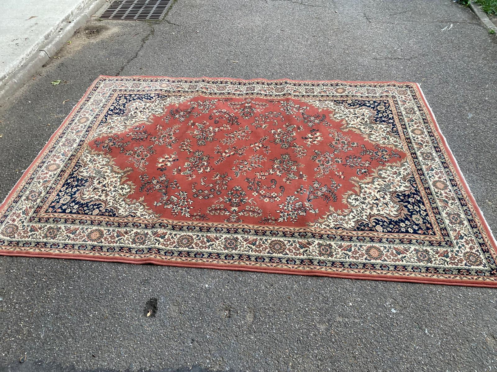 Tapis persan bordeaux en laine Khorassan 200x300cm