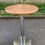 Miniature : Table de bistrot ronde en bois avec pied tulipe en acier argenté 60cm