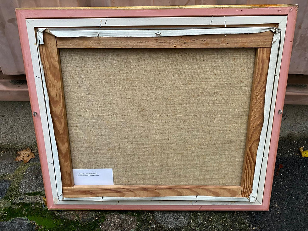 Miniature : Tableau peinture huile sur toile Tadé Boronski 55x45cm