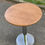 Miniature : Table de bistrot ronde en bois avec pied tulipe en acier argenté 60cm