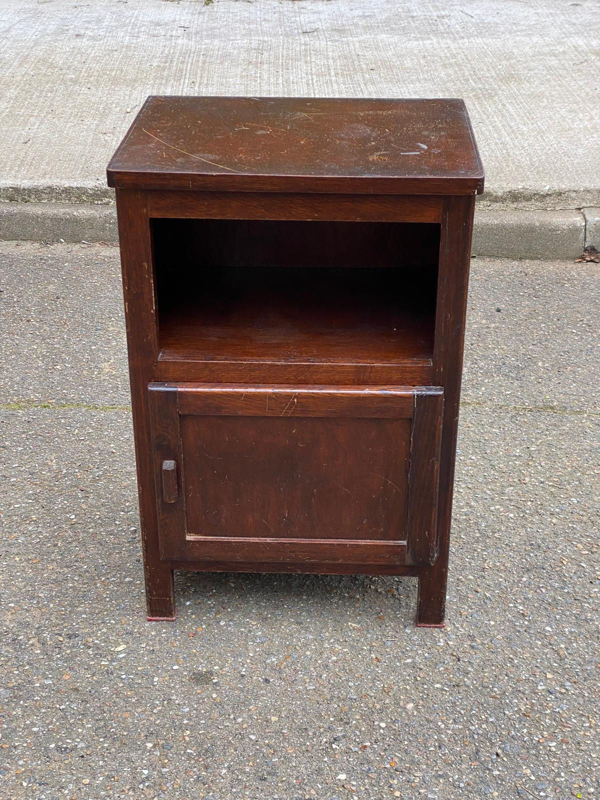 Table de chevet art déco en bois 1960