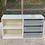 Miniature : Meuble TV buffet ikea besta blanc avec 3 tiroirs en verre 120cm