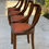 Miniature : Lot de 4 chaises gondole art déco en bois massif chêne cuir skaï bordeaux