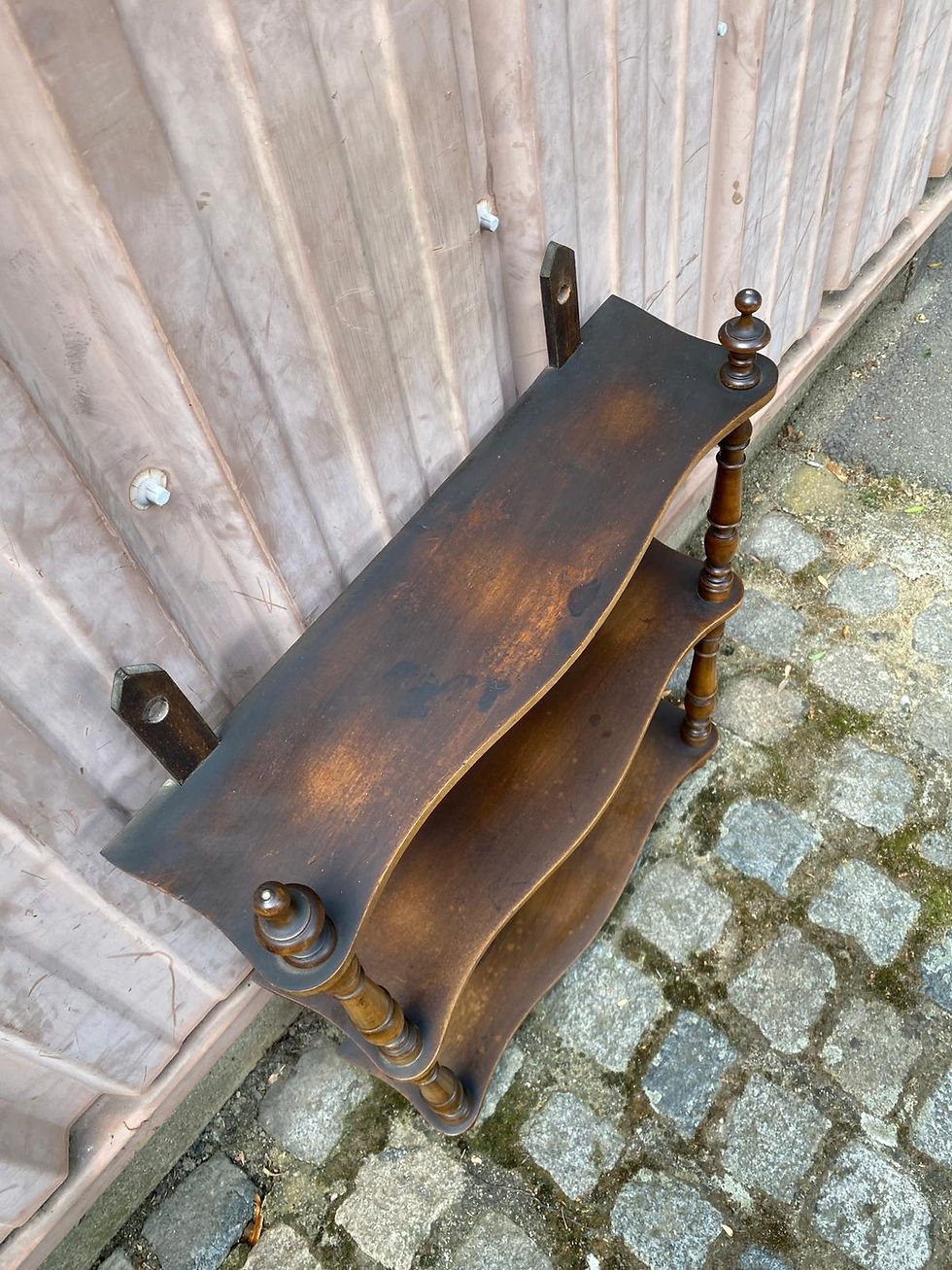 Miniature : Étagère murale Louis Philippe vintage bois massif du XIXème siècle