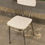 Miniature : Chaise d'atelier en formica beige et acier