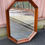 Miniature : Miroir octogonal vintage en bois massif des années 80 70x50cm