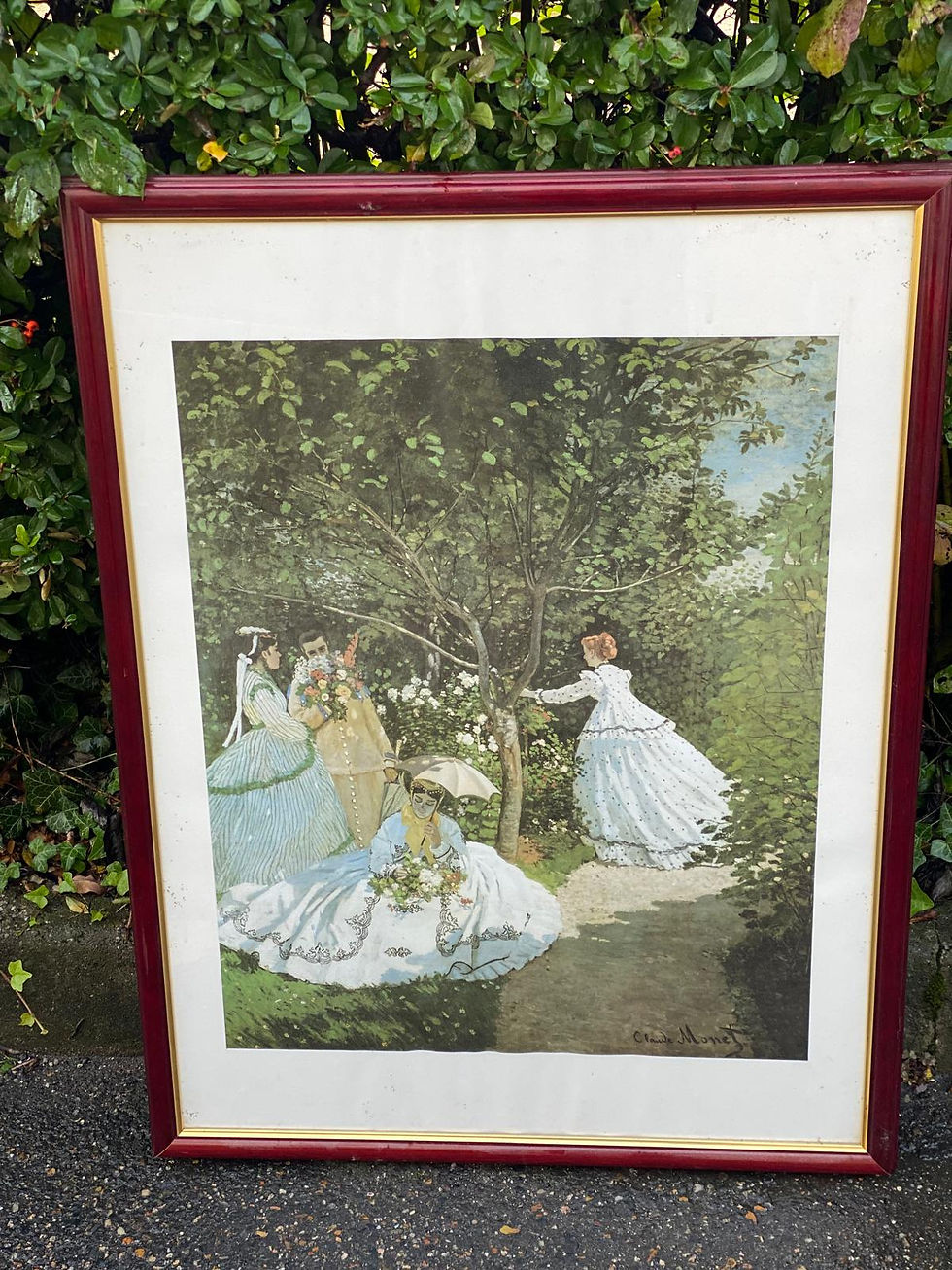 Tableau Claude Monet femmes au jardin 83x65cm