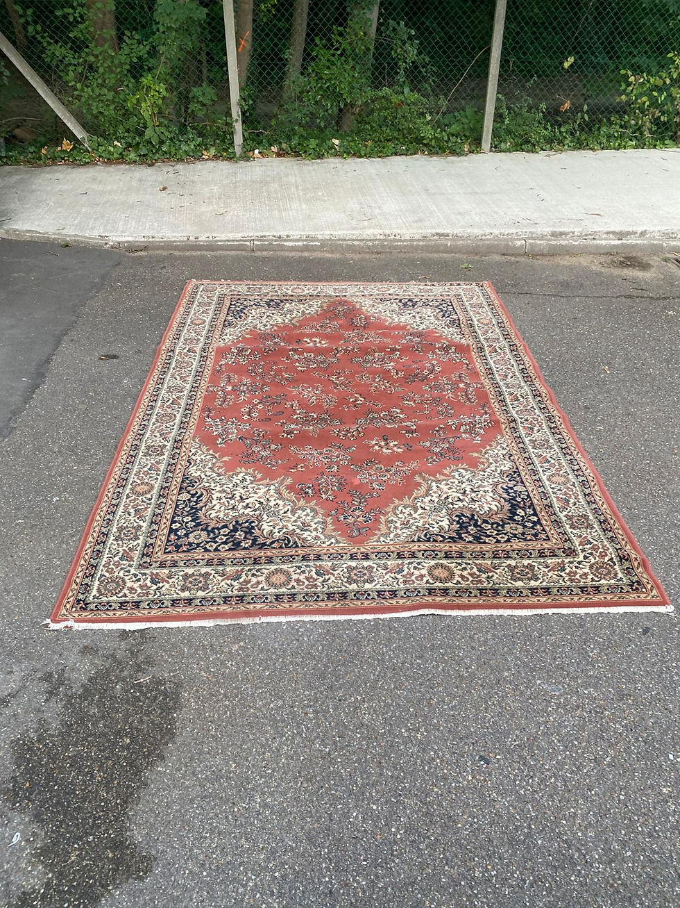 Miniature : Tapis persan bordeaux en laine Khorassan 200x300cm