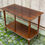 Miniature : Table roulante desserte 2 niveaux en acajou laqué et laiton 1960