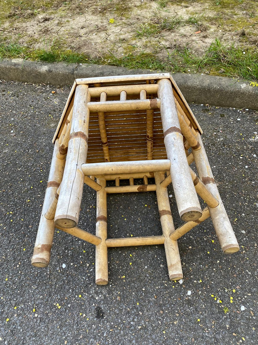 Miniature : Table basse en bambou années 60