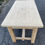 Miniature : Table de ferme rénovée en bois massif chêne et placage 135cm
