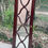Miniature : Miroir à poser vintage en bois massif noyer croisillons  53x146