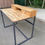 Miniature : Bureau scandinave chêne massif et métal noir 105cm