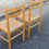 Miniature : 4 chaises en bois massif paille et tissu