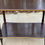 Miniature : Desserte vintage palissandre double plateau doré sur roulettes