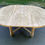 Miniature : Table à manger ronde extensible de ferme rénovée en bois brut 170cm