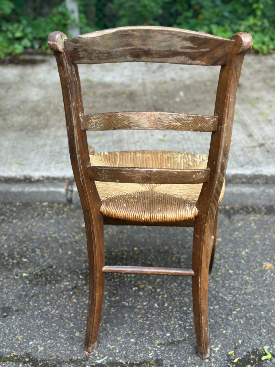 Miniature : Chaise à manger louis philippe bois massif moyen paillée 85cm
