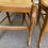 Miniature : 4 chaises bois massif chêne moyen et paille style Louis Philippe