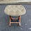 Miniature : Tabouret repose-pied en velours beige pliable et réglable en hauteur