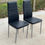 Miniature : 2 chaises à manger simili cuir noir