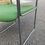 Miniature : Fauteuil de bureau scandinave tissu vert et acier courbé