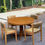 Miniature : 4 chaises Scandinaves Baumann bois massif et cuir beige 1960