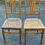 Miniature : 2 chaises de salle à manger art déco bois massif cannées à refaire